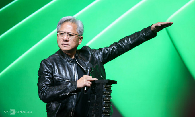 Jensen Huang, CEO Nvidia tại Triển lãm Computex 2024 tại Đài Loan, hồi tháng 6/2024. Ảnh: Khương Nha