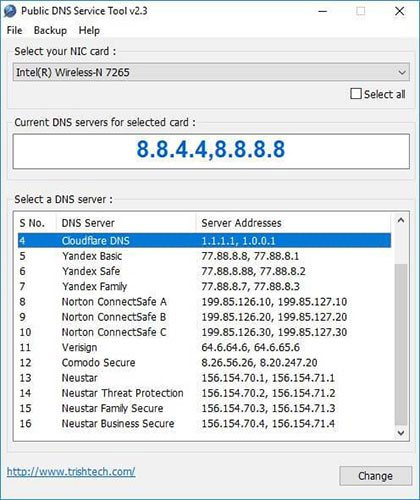 Public DNS Server Tool