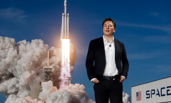 SpaceX là công ty hàng không vũ trụ do Elon Musk gây dựng sau khi bán hai công ty riêng. Ảnh: 21st Century