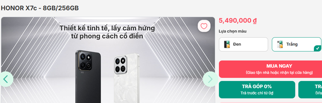 Smartphone HONOR X7c với Màn hình lớn , pin 6000mAh , giá cực hấp dẫn chỉ 5 triệu - Ảnh 1.