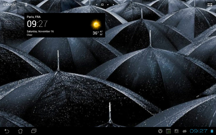 Transparent clock & world weather for Android